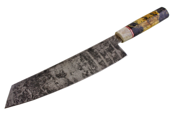Японский кухонный нож "Кирицуке" Кованая 95х18. Рукоять рог, кап клена.